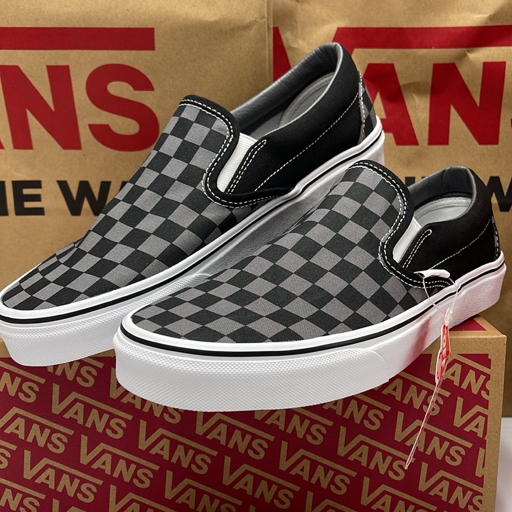 Vans Men’s Classic Slip-On Black/Pewter Checkerboard 
VN000EYEBPJ
Sneakers - Picture 4 of 16